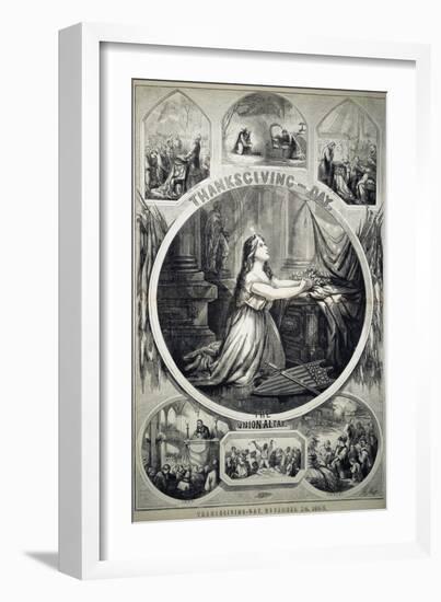 National Thanksgiving-Thomas Nast-Framed Giclee Print