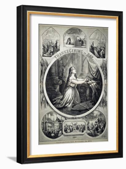 National Thanksgiving-Thomas Nast-Framed Giclee Print