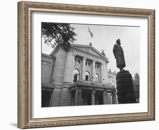 National Theatre Oslo-null-Framed Photographic Print