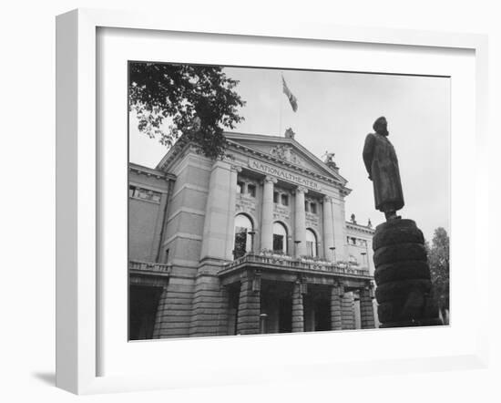 National Theatre Oslo-null-Framed Photographic Print