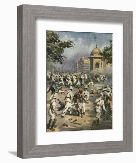 Nationalists in India During Second World War-Achille Beltrame-Framed Art Print