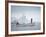 Nativa Alaskan Fishermen Hunters in their Small Boat in the Icy Waters of Alaska-Ralph Crane-Framed Photographic Print