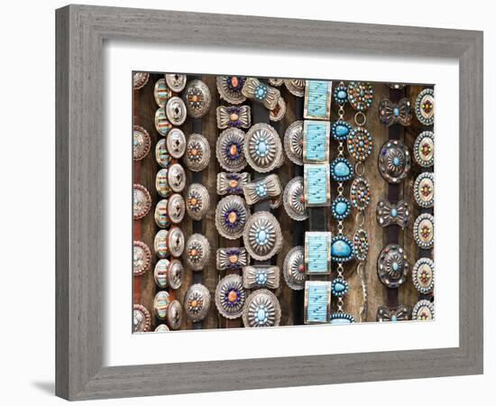 Native American Belts, Santa Fe, New Mexico, Usa-Julian McRoberts-Framed Photographic Print