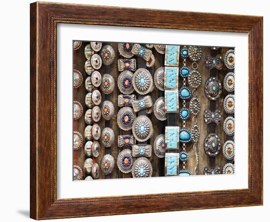 Native American Belts, Santa Fe, New Mexico, Usa-Julian McRoberts-Framed Photographic Print