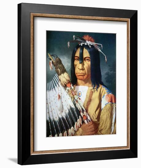 Native American Chief of the Cree People of Canada, 1848-Paul Kane-Framed Giclee Print