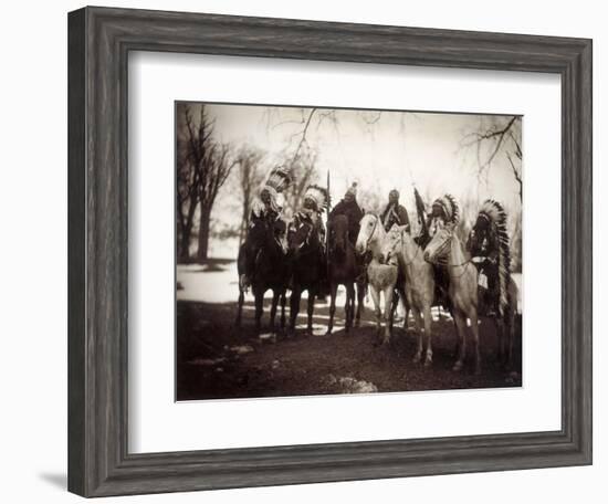 Native American Chiefs-Edward S Curtis-Framed Giclee Print