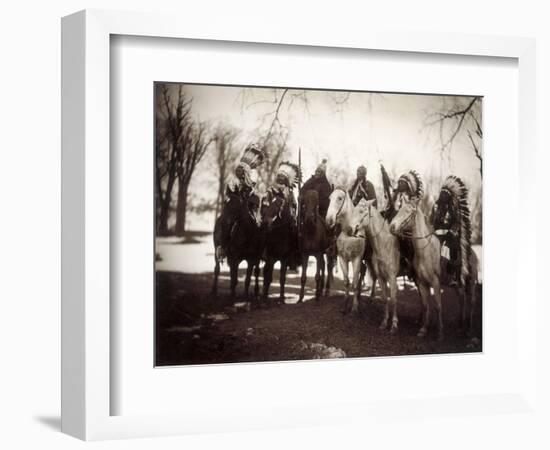 Native American Chiefs-Edward S Curtis-Framed Giclee Print