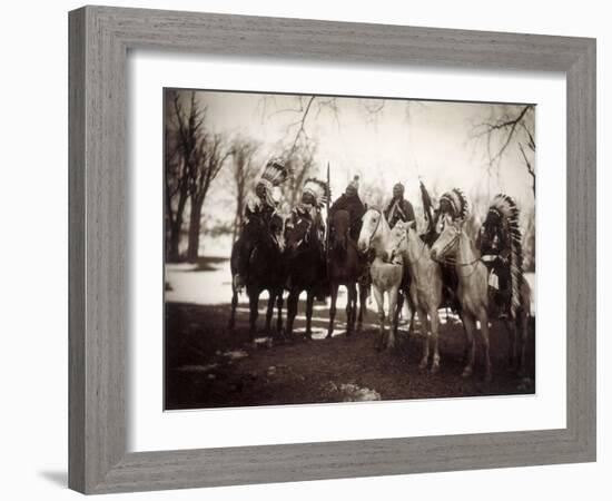 Native American Chiefs-Edward S Curtis-Framed Giclee Print