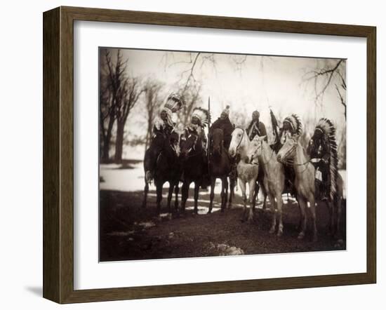 Native American Chiefs-Edward S Curtis-Framed Giclee Print