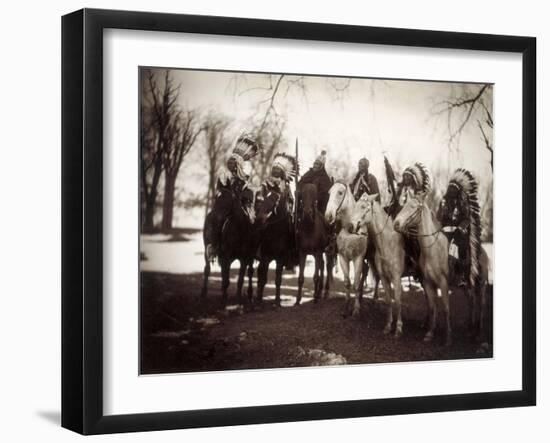 Native American Chiefs-Edward S Curtis-Framed Giclee Print