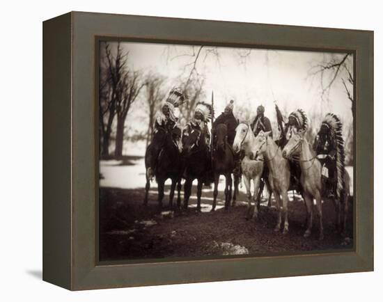 Native American Chiefs-Edward S Curtis-Framed Premier Image Canvas