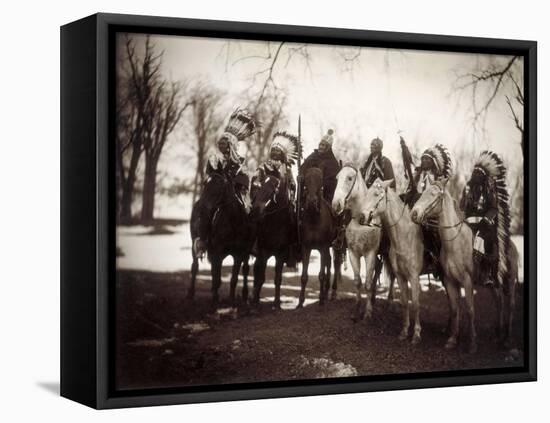 Native American Chiefs-Edward S Curtis-Framed Premier Image Canvas