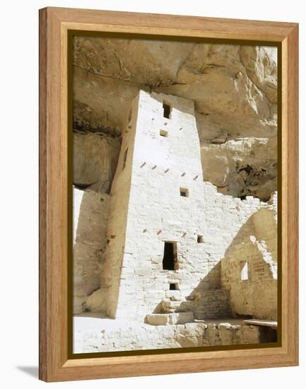 Native American cliff dwelling at Mesa Verde, Colorado, USA-Werner Forman-Framed Premier Image Canvas