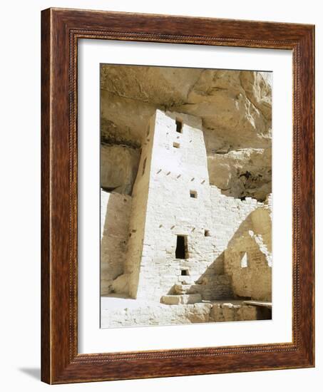 Native American cliff dwelling at Mesa Verde, Colorado, USA-Werner Forman-Framed Photographic Print