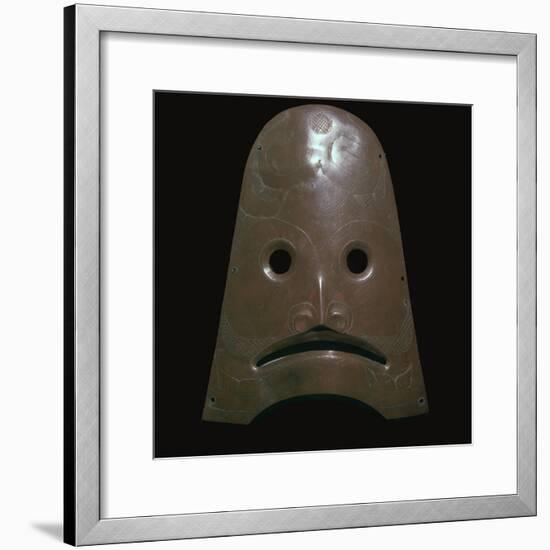 Native American copper mask representing a killer whale, 19th century-Unknown-Framed Giclee Print