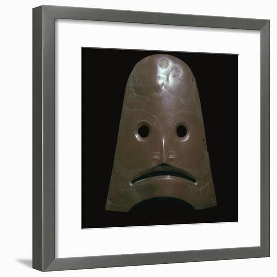 Native American copper mask representing a killer whale, 19th century-Unknown-Framed Giclee Print