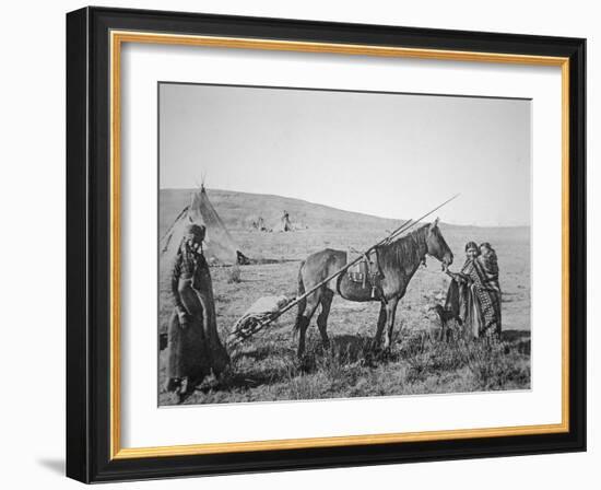 Native American Cree People of Western Canada, C.1890-American Photographer-Framed Giclee Print