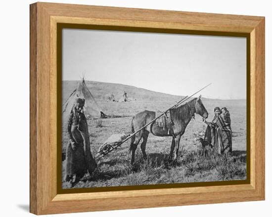 Native American Cree People of Western Canada, C.1890-American Photographer-Framed Premier Image Canvas