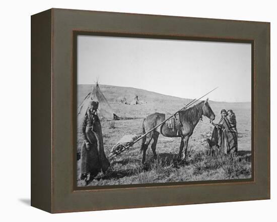 Native American Cree People of Western Canada, C.1890-American Photographer-Framed Premier Image Canvas