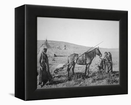 Native American Cree People of Western Canada, C.1890-American Photographer-Framed Premier Image Canvas