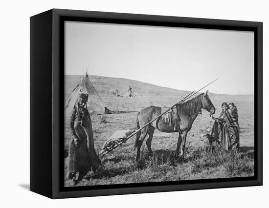 Native American Cree People of Western Canada, C.1890-American Photographer-Framed Premier Image Canvas