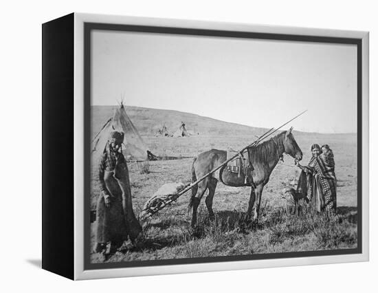 Native American Cree People of Western Canada, C.1890-American Photographer-Framed Premier Image Canvas