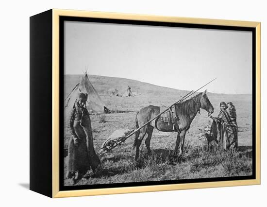 Native American Cree People of Western Canada, C.1890-American Photographer-Framed Premier Image Canvas