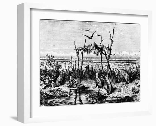 Native American Funeral Customs, C1870-null-Framed Giclee Print