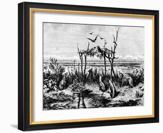 Native American Funeral Customs, C1870-null-Framed Giclee Print