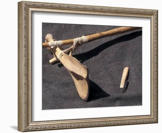 Native American Hoe Made of a Buffalo Shoulder-Blade, Fort Mandan, North Dakota-null-Framed Photographic Print