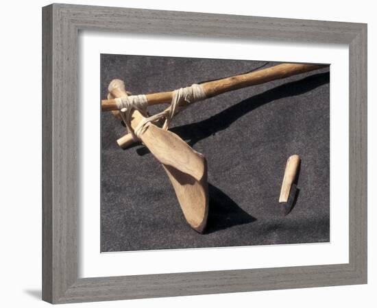 Native American Hoe Made of a Buffalo Shoulder-Blade, Fort Mandan, North Dakota-null-Framed Photographic Print