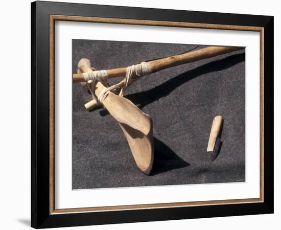 Native American Hoe Made of a Buffalo Shoulder-Blade, Fort Mandan, North Dakota-null-Framed Photographic Print