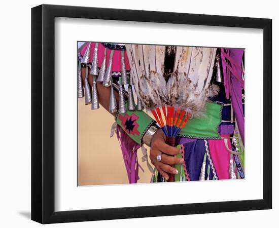Native American in Colorful Regalia for Wild Horse Casino Pow Wow, Oregon, USA-Brent Bergherm-Framed Photographic Print