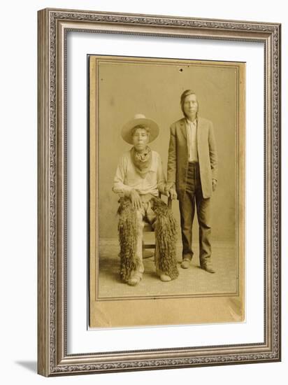 Native American Indian Cowboys-null-Framed Art Print