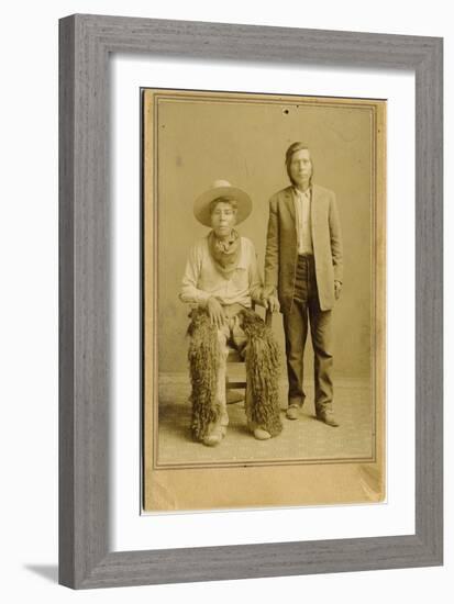 Native American Indian Cowboys-null-Framed Art Print