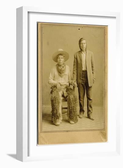 Native American Indian Cowboys-null-Framed Art Print