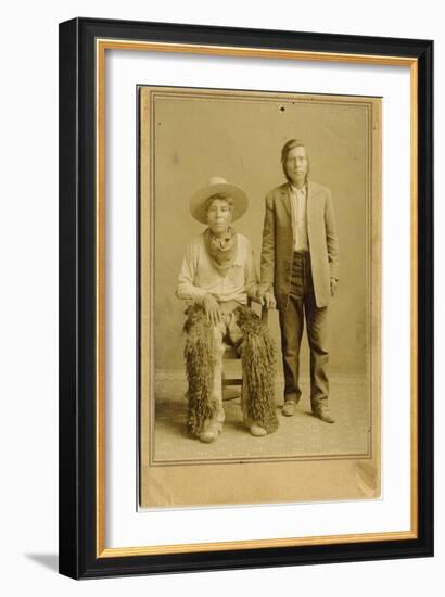 Native American Indian Cowboys-null-Framed Art Print