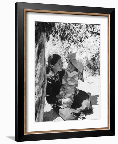 Native American Indian Mother Holding a Baby-Loomis Dean-Framed Photographic Print