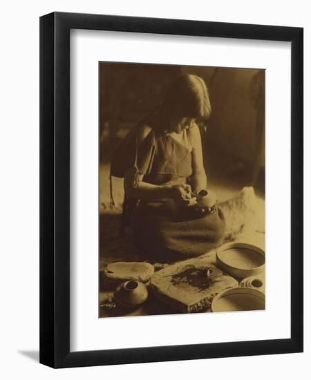 Native American Indian, the Potter (Nampeyo) Hopi-Edward S. Curtis-Framed Giclee Print