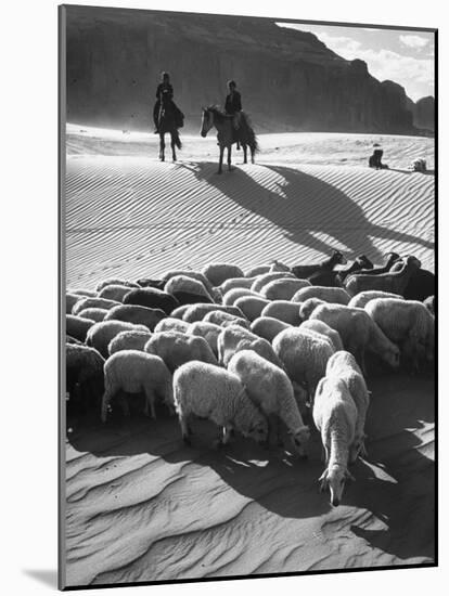 Native American Indians Herd Sheep-Loomis Dean-Mounted Photographic Print