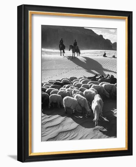 Native American Indians Herd Sheep-Loomis Dean-Framed Photographic Print