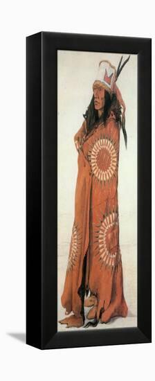 Native American Man in Painted Robe-Science Source-Framed Premier Image Canvas