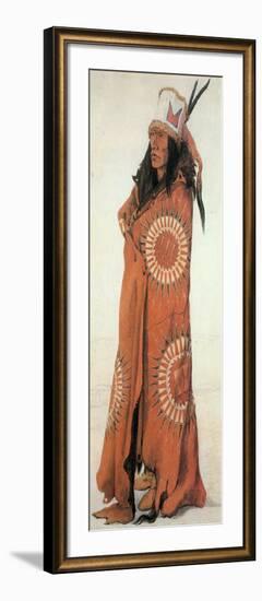 Native American Man in Painted Robe-Science Source-Framed Giclee Print