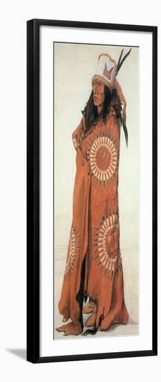 Native American Man in Painted Robe-Science Source-Framed Giclee Print