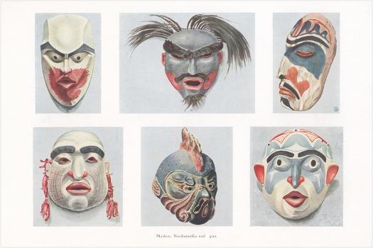 Native American Masks' Art Print | Art.com