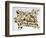 Native American Painting on Animal Skin, 19th Century-null-Framed Giclee Print