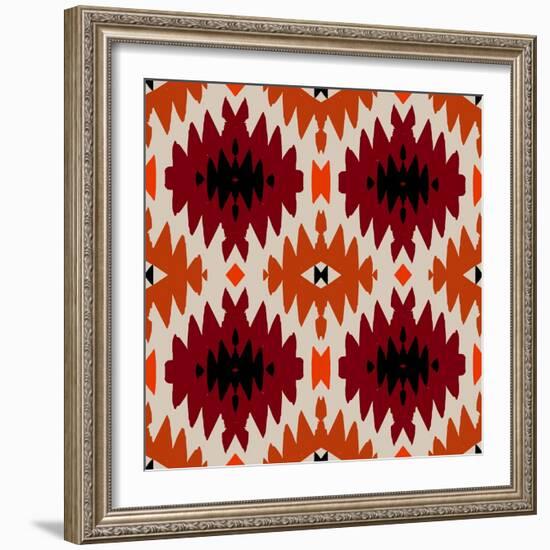 Native American Pattern-tukkki-Framed Art Print