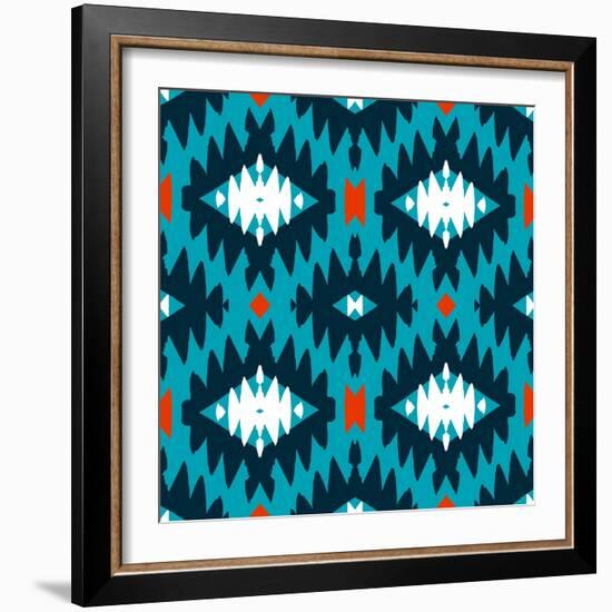 Native American Pattern-tukkki-Framed Art Print