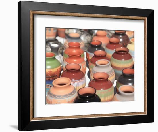 Native American Pottery, Santa Fe, New Mexico, United States of America, North America-Wendy Connett-Framed Photographic Print