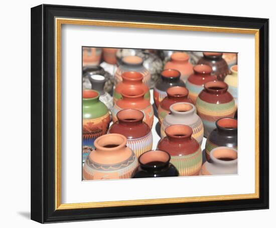 Native American Pottery, Santa Fe, New Mexico, United States of America, North America-Wendy Connett-Framed Photographic Print